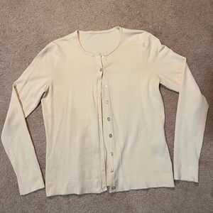 Cream Lightweight Cardigan Mother of Pearl Buttons🤍
